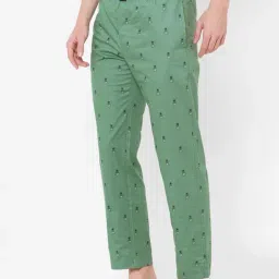 Urban Scottish Green Regular Fit Printed Lounge Pants image 3