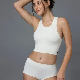 Feier White Relaxed Fit Crop Top image 1