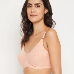 Clovia Peach Full Coverage Non-Padded T-Shirt Bra image 3