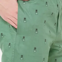 Urban Scottish Green Regular Fit Printed Lounge Pants image 5