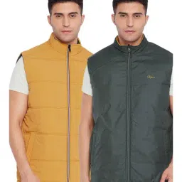 Cantabil Mustard & Olive Regular Fit Reversible Jacket-picture-26