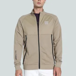 Puma Beige Regular Fit Sports Jacket image 1