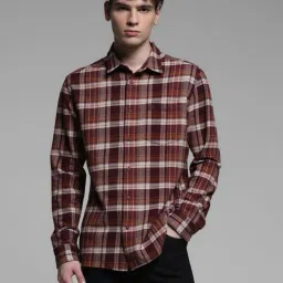 Jack & Jones Red Cotton Regular Fit Checks Shirt image 1