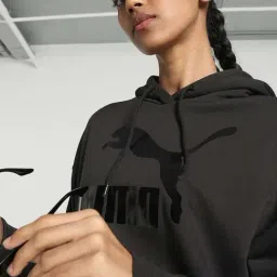 Puma Black Logo Print Hoodie image 4