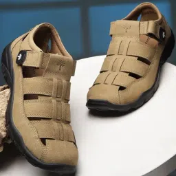 Woodland Men's Khaki Fisherman Sandals-picture-41