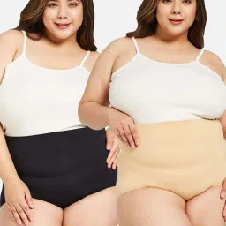 Secrets By ZeroKaata Black & Beige Plain Shapewear image 1