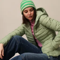 Only Green Regular Fit Puffer Jacket image 1