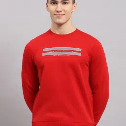 Monte Carlo Red Regular Fit Logo Printed Sweatshirt image 1