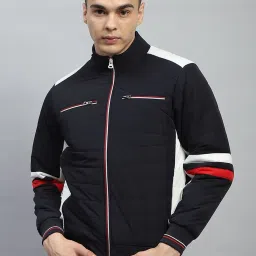 Monte Carlo Navy Blue Regular Fit Quilted Jacket image 1