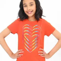 Bonkids Girls Graphic Printed Cotton T-Shirt-image-70