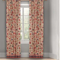 Fabindia Home Gulzar Multicolor Cotton Printed Curtain 9 Feet image 1