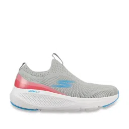 Skechers Women's GO RUN ELEVATE - HOT STREAK Grey Pink Running Shoes image 1