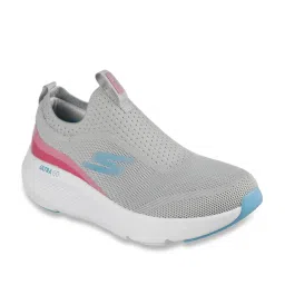 Skechers Women's GO RUN ELEVATE - HOT STREAK Grey Pink Running Shoes image 2