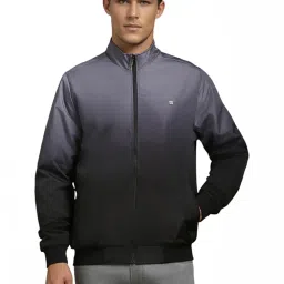 Louis Philippe Black Regular Fit Ombre Jacket image 1