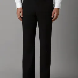 Louis Philippe Black Slim Fit Checks Trousers image 1