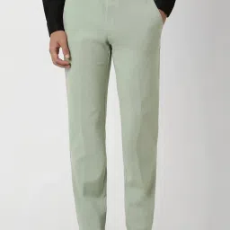 Van Heusen Green Slim Fit Trousers image 1