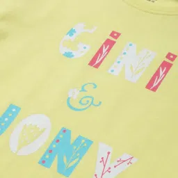 Gini & Jony Kids Yellow Printed Top image 3