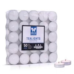 IRIS White Unscented Tea Lights - Set of 50-image-55