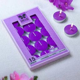IRIS Purple Home Fragrances Fragrance Lavender Tealight Candles Pack of 15 (Set of 3)-picture-6