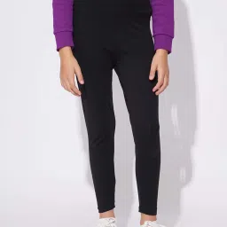 VERO MODA GIRL Kids Jet Black Solid Legging image 1