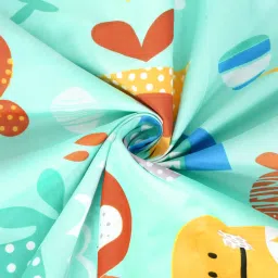 Klotthe Printed Green 210 TC Cotton King Bedsheet with 2 Pillow Covers image 5