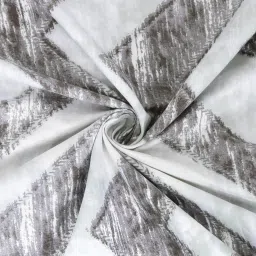 Klotthe Printed Grey & White 210 TC Cotton King Bedsheet with 2 Pillow Covers image 5