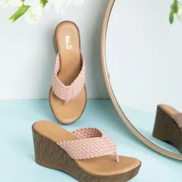 Inc.5 Women's Peach Thong Wedges image 1