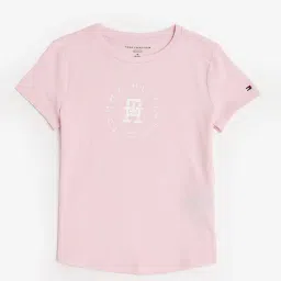 Tommy Hilfiger Kids Pink Logo Regular Fit T-Shirt-image-14