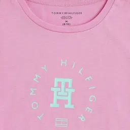 Tommy Hilfiger Kids Pink Logo Regular Fit T-Shirt image 3