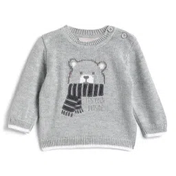 Chicco Boys Medium Grey Regular Fit Applique Sweater-image-40
