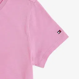 Tommy Hilfiger Kids Pink Logo Regular Fit T-Shirt image 4