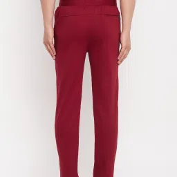 Okane Dark Red Regular Fit Trackpants image 2