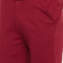 Okane Dark Red Regular Fit Trackpants image 4