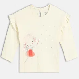 Miniklub Girls White Printed Knit Top-picture-16