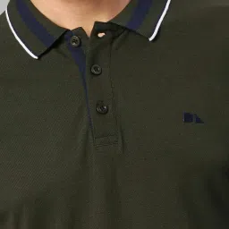 Dennis Lingo Green Regular Fit Polo T-Shirt image 4