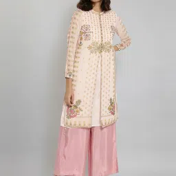Wishful by W Pink Printed Straight Kurta image 1