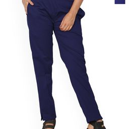 SRISARAS Women Pack Of 2 Cotton Regular Fit Mid-Rise Pleated Peg Trousers-picture-48