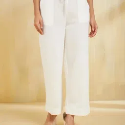 Fabindia Natural Regular Fit Solid Trousers-picture-38