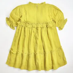 Cherry Crumble By Nitt Hyman Kids Green Embroidered Dress image 2