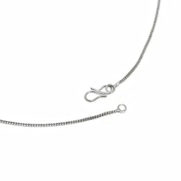 Estele Rhodium-Plated Square CZ Pendant with Chain image 4