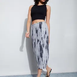 Ginger by Lifestyle Printed Straight Midi Skirt-image-0