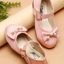 Tiny Bugs Bow Designed Buckle Closure Ballerinas - Pink-picture-21