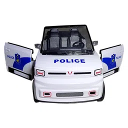 Sanjary Police Patrol Friction Van for Kids Door Both Sides Manual Open for kids color design may vary image 2