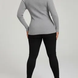 DELAN Women Ribbed Woollen Pullover image 2