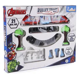 Toysire Battery Operated Avengers Bullet Train with Tracks Bridges for Kids Boys and Girls 21Pc Set... image 3