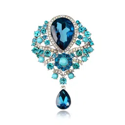 SYGA Women Crystal Pendant Brooch Pin-image-80