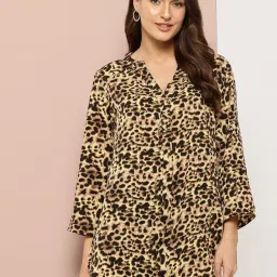 Qurvii Black Printed Top image 1