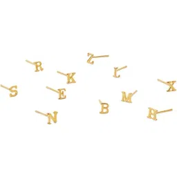 Accessorize London Women's Z Real Gold Plated Initial Stud Earring Letter N image 3