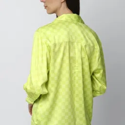 Forever 21 Lime Green Checks Shirt image 2