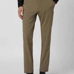 Van Heusen Khaki Slim Fit Trousers image 1